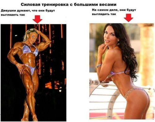 ошибки женщин в представлении силовых тренировок