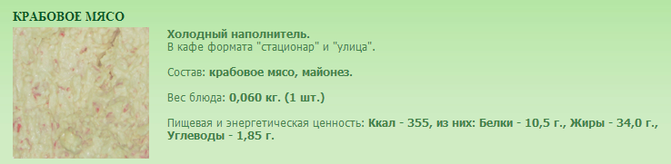 Крошка-картошка с КБЖУ