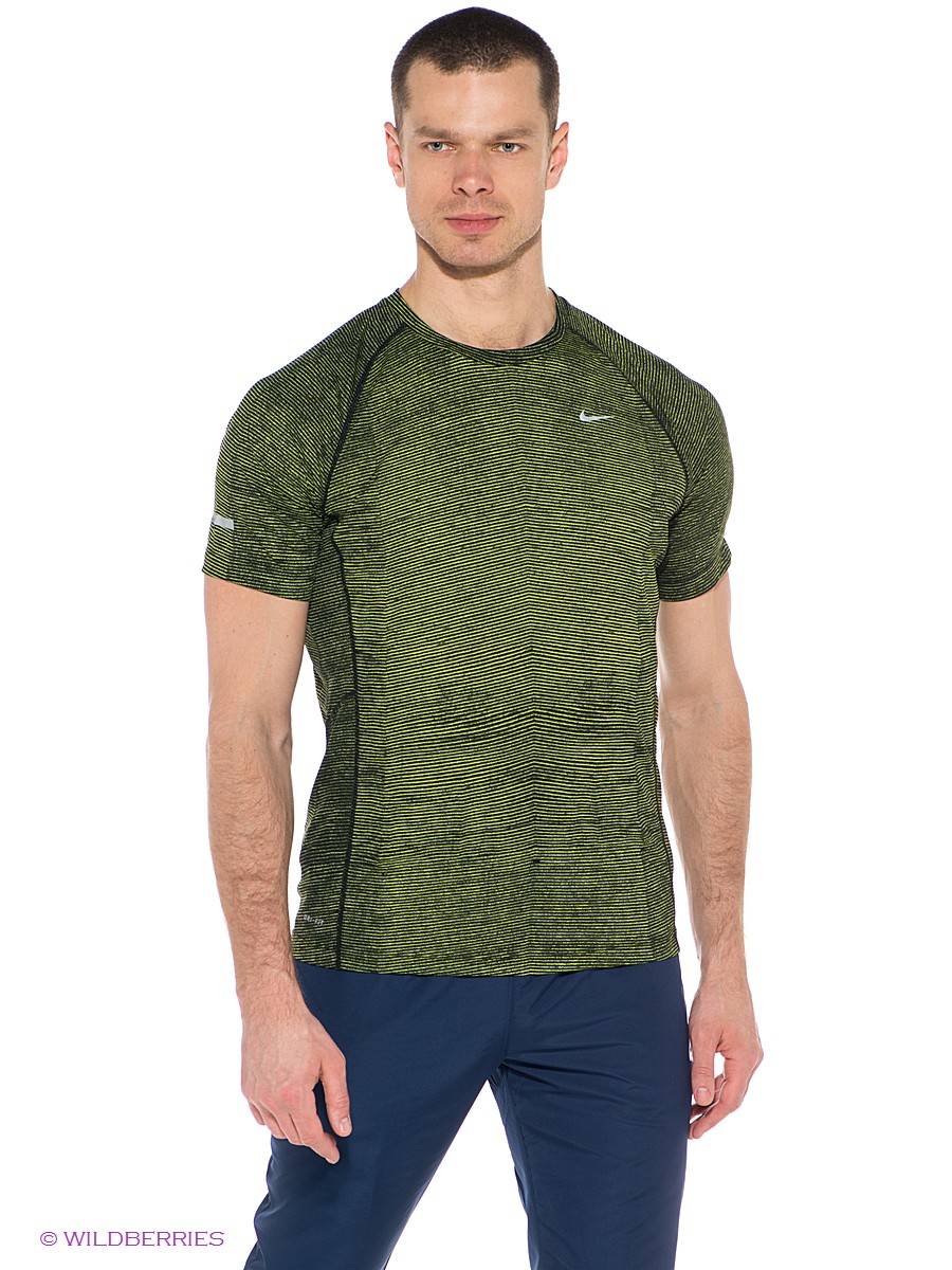 Nike Футболка спортивная PRINTED MILER SS (SU15)