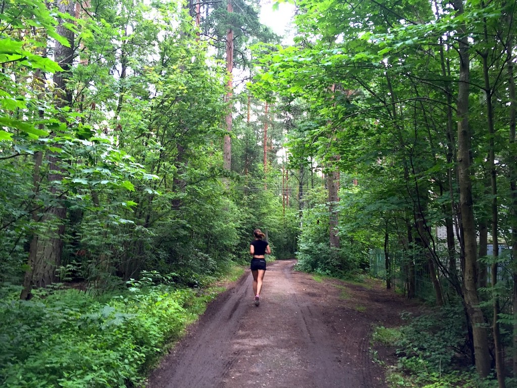 forest running