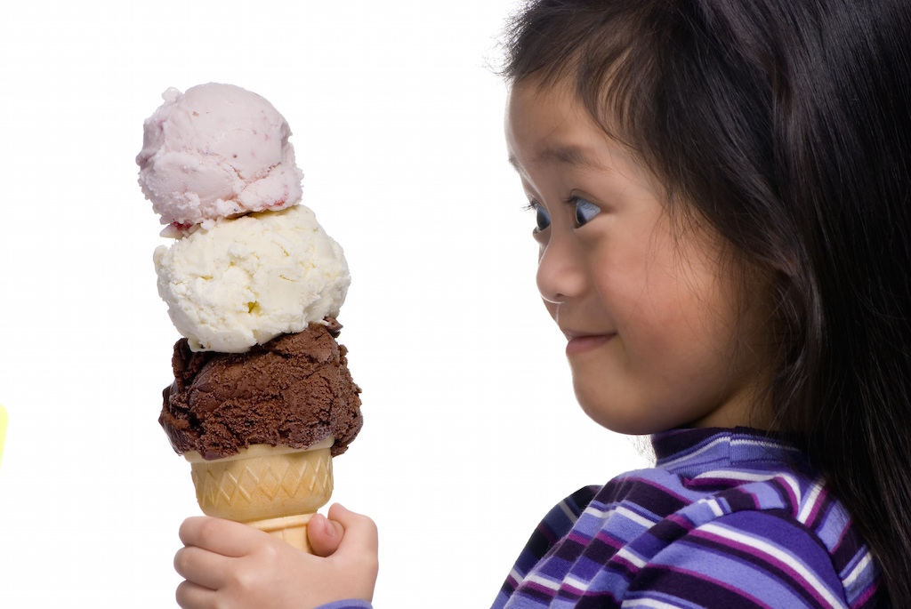 three scoops !!!
