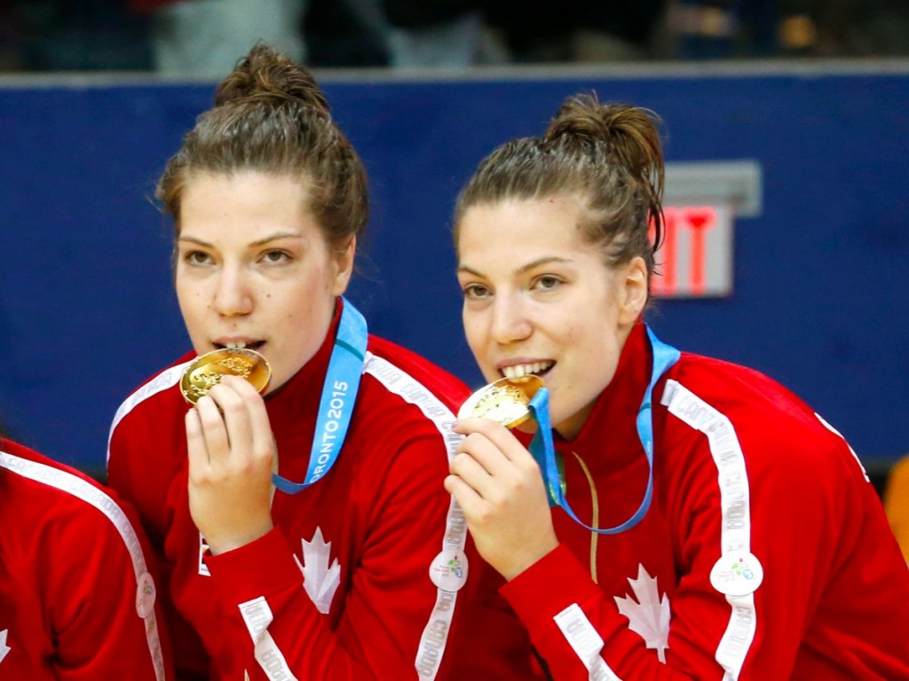 twin-sisters-katherine-left-and-michelle-plouffe-are-on-canadas-basketball-team-this-is-their-first-time-competing-at-the-olympic-level